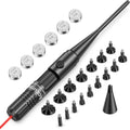 EZshoot Bore Sight Kit - Red Laser Bore Sighter for .17 to 12GA Calibers with Button Switch