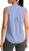 SANTINY Women's Athletic Tank Tops - Breathable Lightweight Workout Shirts for Yoga & Running