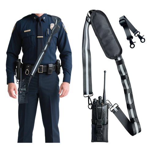 dartbeastix Radio Strap Holster With an Adjustable, Widened Shoulder Strap Featuring 3M Reflective Strips, a Mic Clip, and an Anti-Sway Design – A Secure Carrying System for Small/Medium Radio