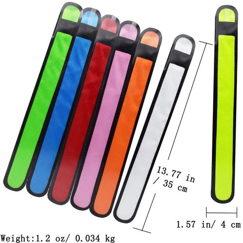 AMNQUERXUS LED Glow Slap Bracelet, Light Up Wristband 6 Pack High Visibility Safety Band for Cycling Walking Running Concert Camping Outdoor Sports-Fits Women, Men (White - (6 Pack) - New Packaging)