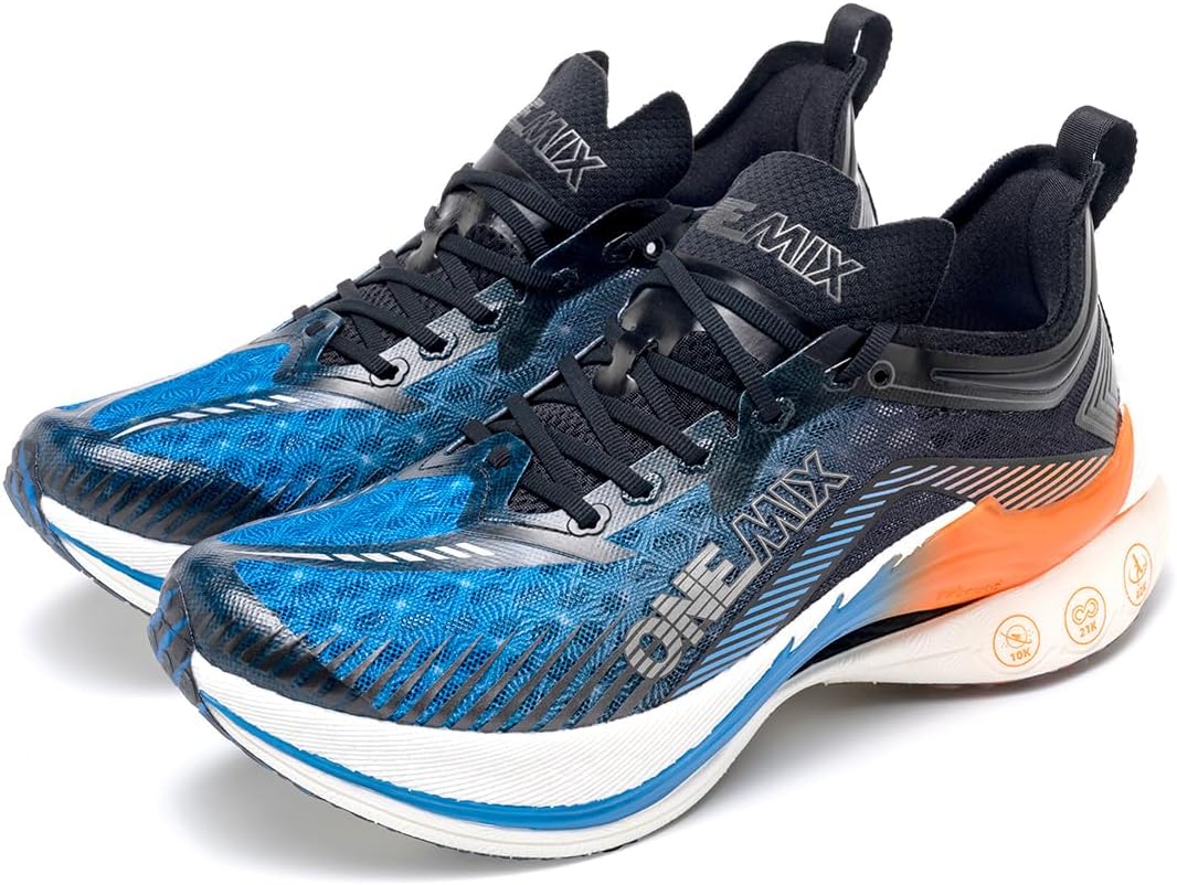 ONEMIX T700 Carbon Plate Running Shoes - Ultra-Light, Shock-Relief, Professional Stability | Men's Marathon Sneakers