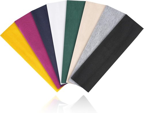 Buyisgle Workout Headbands for Women - 8PCS Non-Slip Elastic Sport Hair Bands for Yoga, Running & Gym