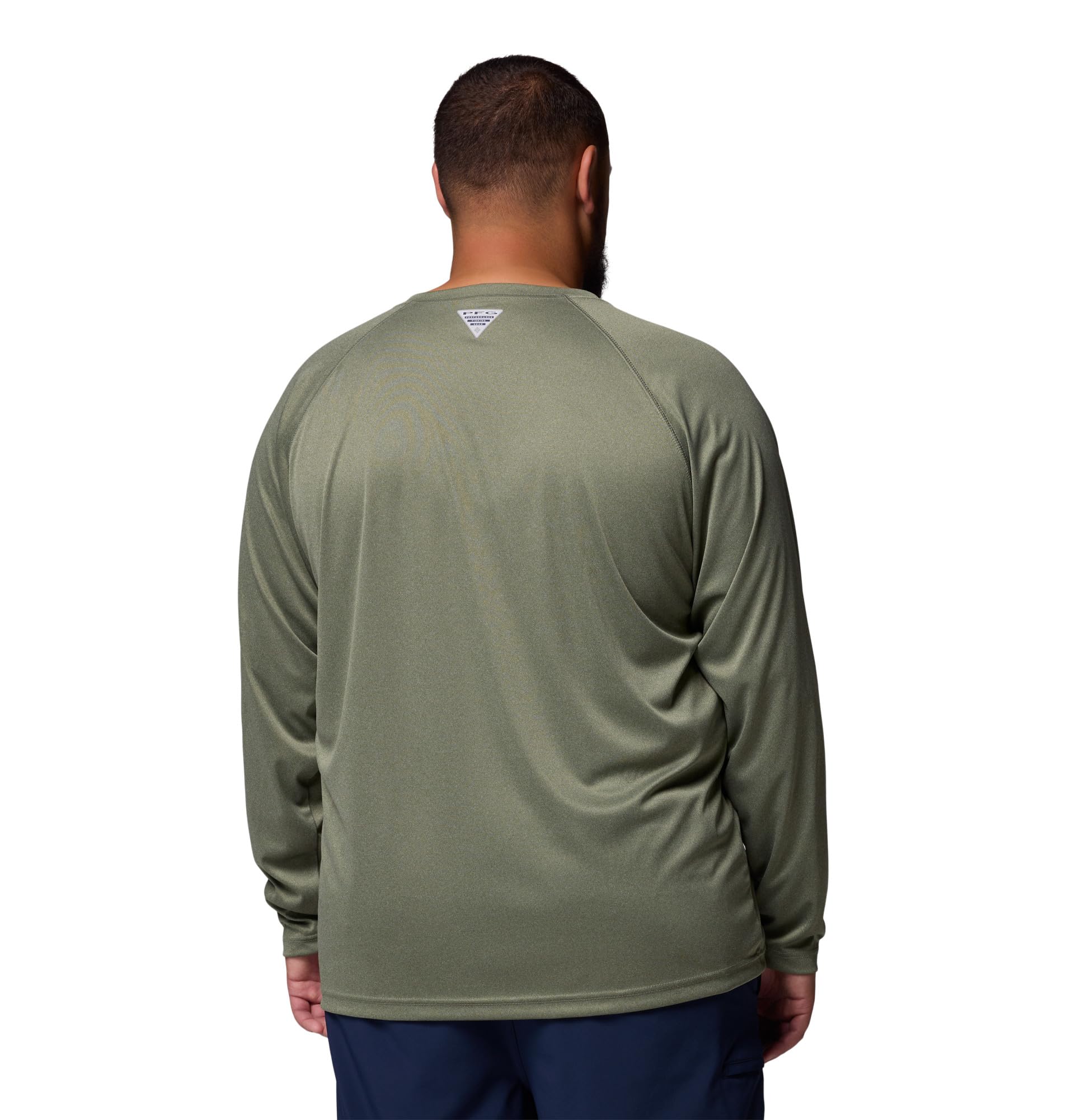 Columbia Men's PFG Terminal Tackle Long Sleeve Fishing Shirt, Cypress Heather/Carbon Logo, X-Large Tall