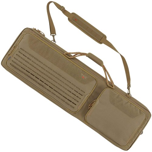 Allen Company Tac-Six 42" Lockable Squad Tactical Gun Case, Laser Cut Molle Front, Coyote