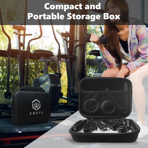 Professional Hand Grip Strengthener Trainer Kit, 50-100LB Metal Hand Gripper with 2 Finger Stretcher & 2 Grip Ring Wrist Foream Strengthener Exercise Workout Trainer for Pro Beginner (Black)