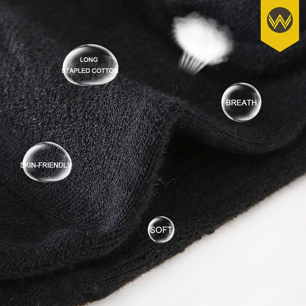 WANDER No Show Socks - 10 Pairs Cotton Non-Slip Low Cut Invisible Loafer Socks | Unisex Sizes 6-14