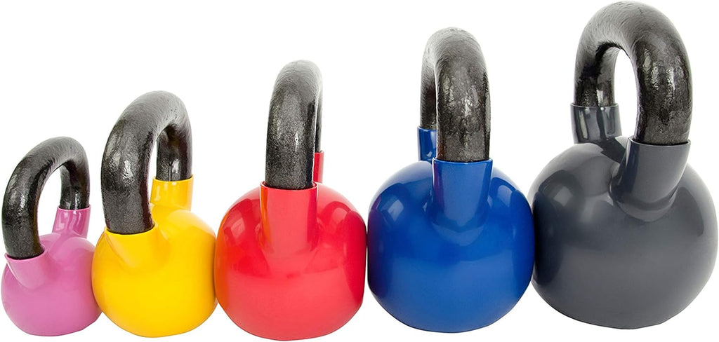 Sunny Health & Fitness Vinyl Coated Kettlebell - Ideal for Strength Training & Swinging | Available in 5-25 Pounds