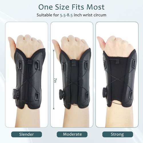 Carpal Tunnel Wrist Brace Night Support, Adjustable Wrist Support Splint, Hand Brace for Pain Relief, Carpal Tunnel Syndrome, Tendinitis and Arthritis, for Sleeping Women & Men, Right & Left