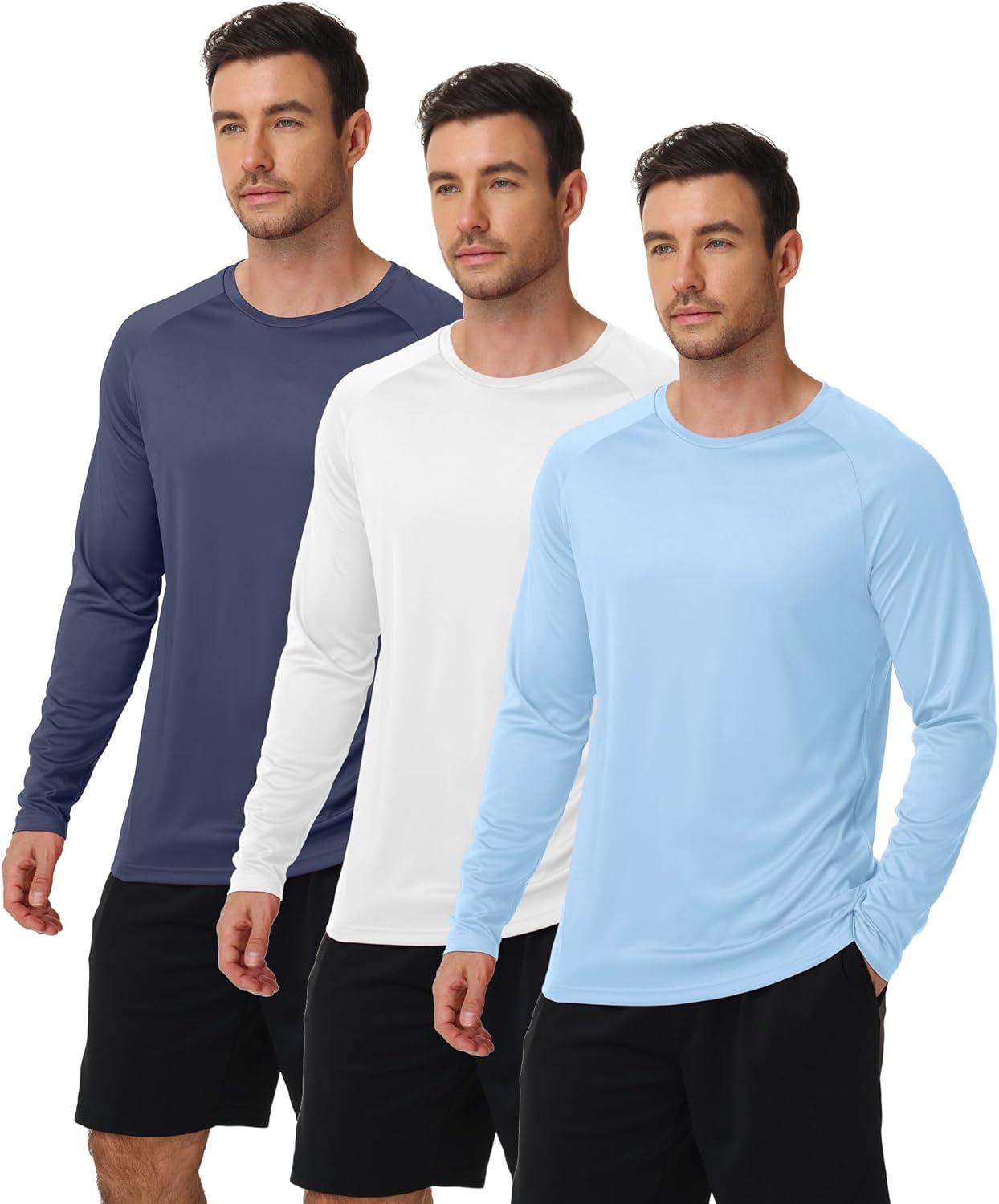 Skiennix Long Sleeve Shirts for Men - UPF 50+ UV Sun Protection | Moisture-Wicking Workout Gear