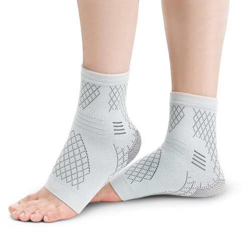 INDEEMAX 2 Pack Ankle Brace for Sprained Ankle, Arch Support Compression Sleeve Socks for Women & Men, Achilles Tendonitis Brace Wraps for Plantar Fasciitis, Foot Swelling Relief