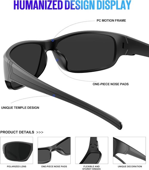 KALIYADI Polarized Sports Sunglasses - UV400 Protection for Men | Ideal for Running, Fishing, Golf