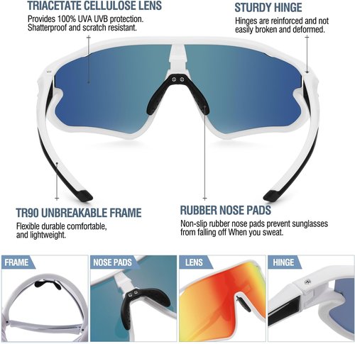 DUCO Kids Sunglasses - Lightweight TR90 Frame | UV400 Protection for Boys & Girls - DK268
