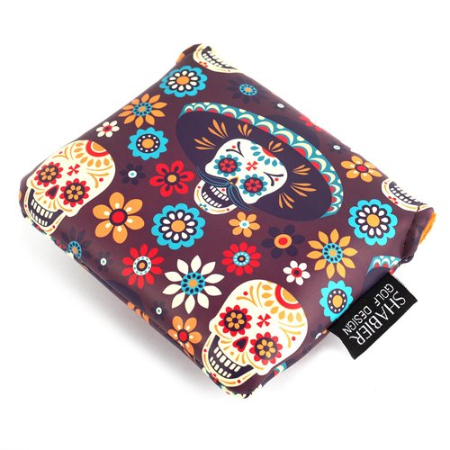 SHABIER Golf Large Mallet Headcover with Day of The Dead Skull Design for Taylormade MySpider X Putter, MySpider Tour Putter
