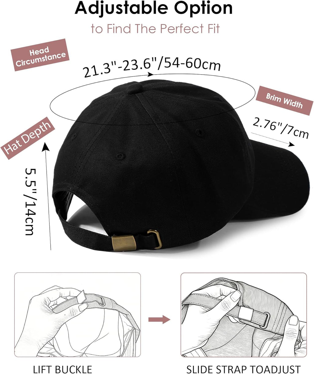 Skiennix Women's Satin Lined Baseball Cap - Adjustable Vintage Dad Hat with Silk Lining