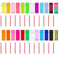 Aneco 24-Piece Dance Ribbons Streamers for Rhythmic Gymnastics - Colorful Silk Ribbon Wands (Variation: Small)