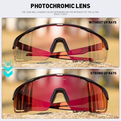 KAPVOE Photochromic Cycling Glasses Men Women Clear Mountain Bike Sunglasses Sports Sunglasses MTB Biking Baseball K91