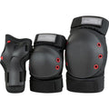 Dark Lightning Kids/Junior/Youth Knee Pads Elbow Pads Wrist Guards 3 in 1 Protective Gear, for Skateboard,Roller Skate,Inline,Cycling,MTB Bike,Scooter(PolarNight Black,M)