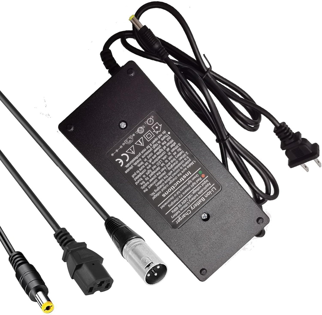 84V 3A XLR Charger - Universal 3 Plugs for 72V Lithium Batteries | Compatible with Scooters