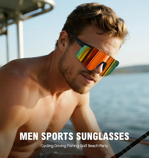 MALIDAK Sports Sunglasses - UV400 Protection for Men, Women & Youth | Ideal for Baseball & Cycling