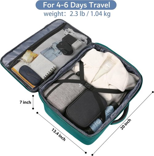 MATEIN Travel Backpack - Large Water Resistant Carry-On | Expandable Lightweight Daypack in Peacock Blue