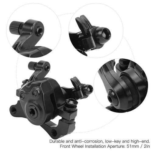Electric Scooter Disc Brake, Mechanical Brake System for Enhanced Performance and Safety, Electric Skateboard Brake, 8in/10in Hub Compatibility, Front Right Side Mounting, for Urban Commute,