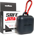 SAFEJAWZ Premium Mouthguard Case - Durable Silicone Design with Carabiner Clip | Black, One Size