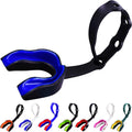 Oral Mart Strapped Mouth Guard - USA Flag Design | Sports Mouthguard for Football, Lacrosse, Hockey & Taekwondo (Youth/Adult)