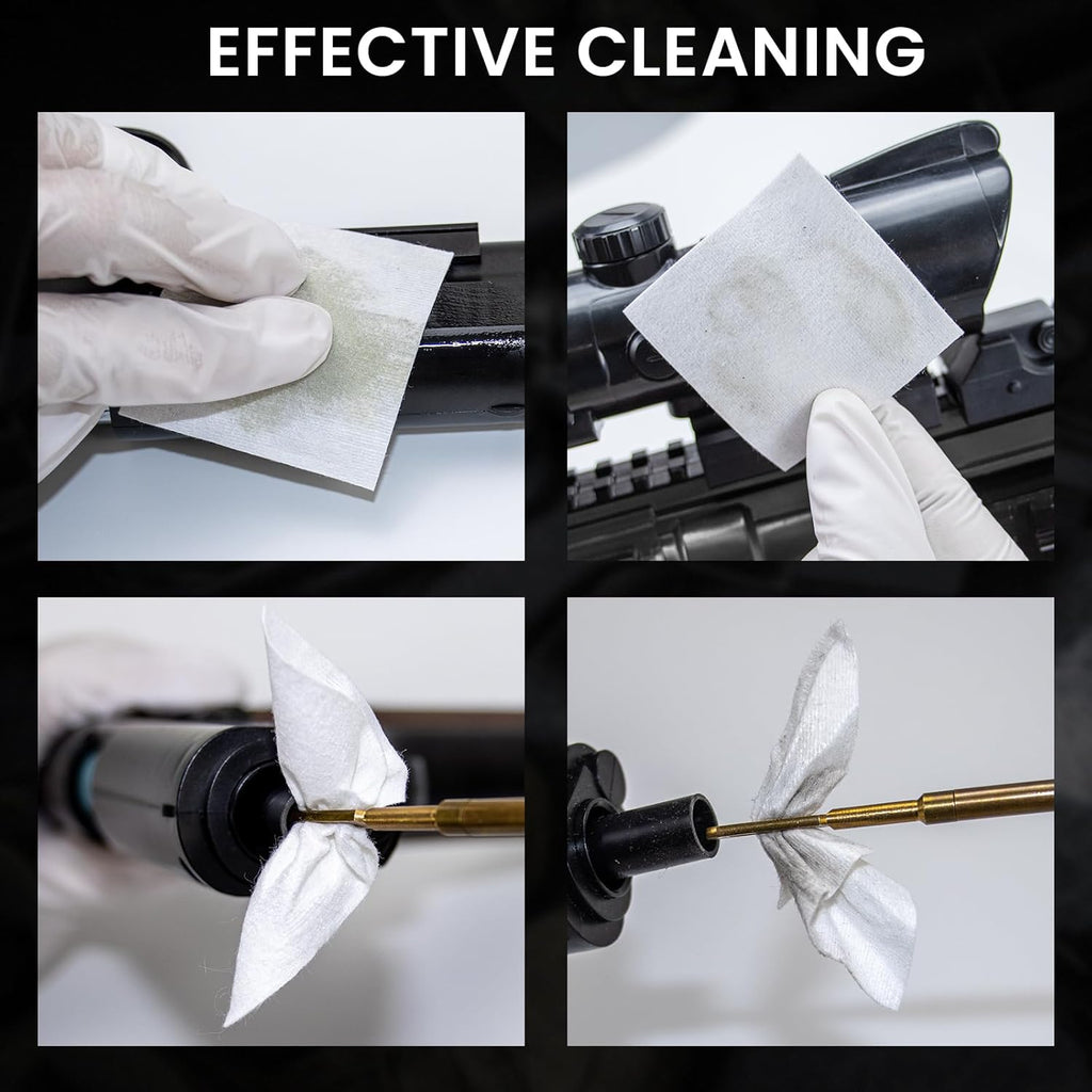 PINGMIC Gun Cleaning Patches - Highly Absorbent Lint-Free Cloth for .22 to .45 Cal & 5.56/9mm | 1800/1400/600 Count