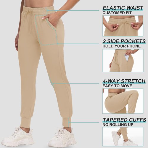 Campsnail Joggers for Women - Relaxed-Fit Sweatpants with Pockets for Yoga & Running