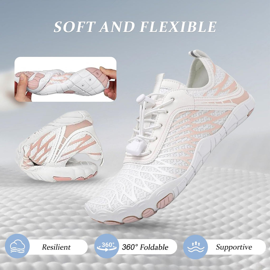 Barefoot Shoes for Women & Men, Grounded Walking Hiking Barefoot Shoes, Wide Toe Box Non-Slip Water Athletic Footwear, Comfortable Vitality Barefoot Footwear, Trail Running Sneakers Unisex.