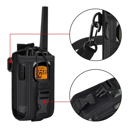 ANKHOH Radio Holster Pouch Compatible with GXT1000VP4 50 Channel GMRS Two-Way Radio, Long Range Walkie Talkie Case, Storage Holder with Adjustable Shoulder Strap (Bag Only)