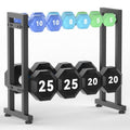 Dumbbell Rack 2-Tier 18 IN Length Adjustable Weight Rack for Home Gym Dumbbells Kettlebell, Small Dumbbell Rack 250 LB Capacity, Dumbbell Rack Stand Only
