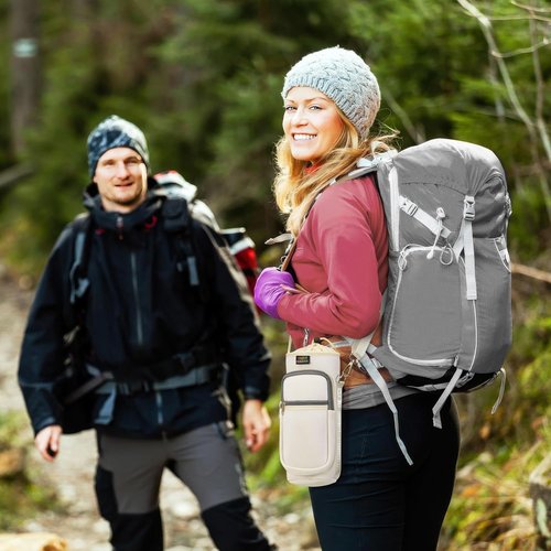 Nuovoware Water Bottle Carrier Bag - Adjustable Neoprene Pouch with Shoulder Strap | Fits 25oz, 40oz, 64oz Bottles