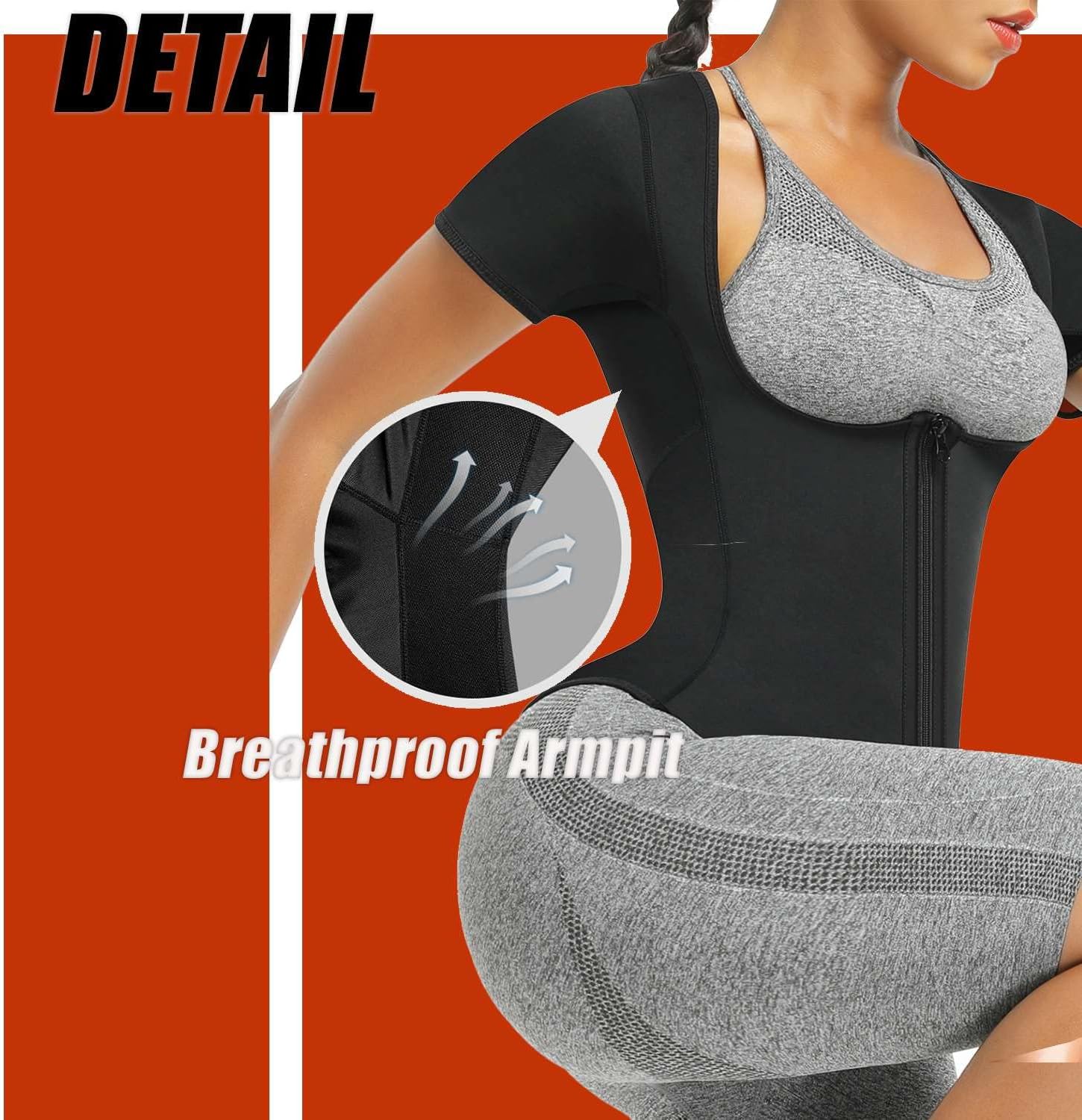 REMEBSWEAT Sauna Suit Shirt - Women's Weight Loss Sweat Vest for Effective Workouts | Fajas