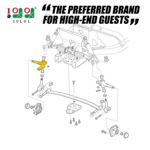 10L0L Club Car Precedent Passenger Side Spindle Assembly for 2004-up Gas and Electric Golf Cart Models, Replaces OEM # 1022878-01, 1036387-02