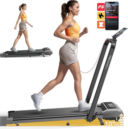 Acezoe Walking Pad Treadmill - 2 in 1 Foldable Design for Home & Office | 300lbs Capacity, Remote & LED Display