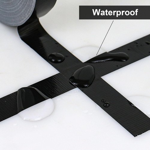 Black Duct Tape - Heavy-Duty, Flexible & Waterproof | 1 Inch x 60 Yards, No Residue, UV Resistant