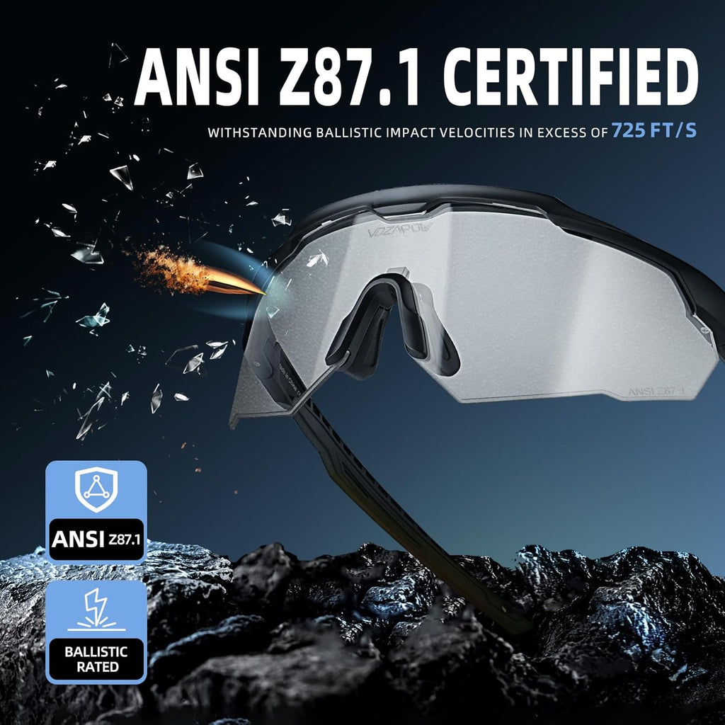 Skiennix Shooting Glasses - Anti-Fog High Definition Lenses | ANSI Z87+ Certified Tactical Safety Glasses for Men & Women