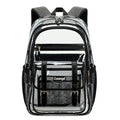 Cusangel TPU Clear backpack for Girls women,18" See Through Heavy Duty Bookbag,warehouses, school and other security check locations (Black)