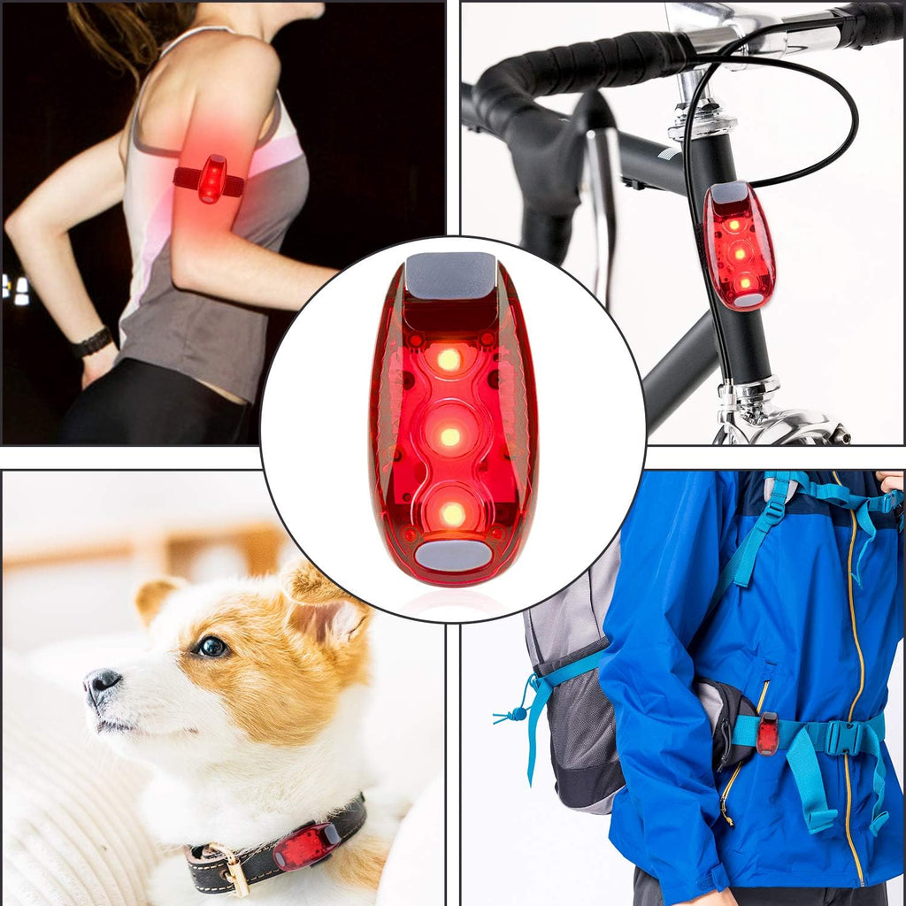 Skiennix LED Safety Lights - High Visibility Strobe Lights for Running & Biking | 9 Pack (Red/Blue/Green)