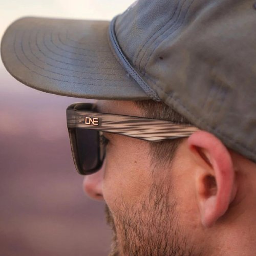 Optic Nerve - Premium & Affordable Polarized Wayfarer Sunglasses for Men/Women, Mashup Edition with Matte Driftwood Grey Frame/Smoke/Silver Flash Lens