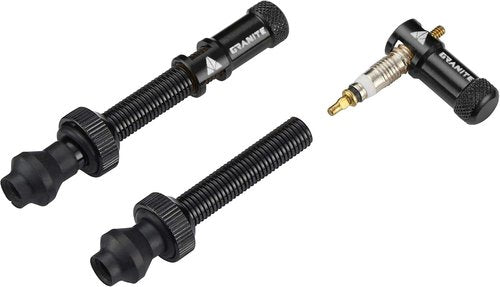 Granite Juicy Nipple Valve Cap - Durable Alloy Bike Tire Caps with Valve Core Removal Function | Black