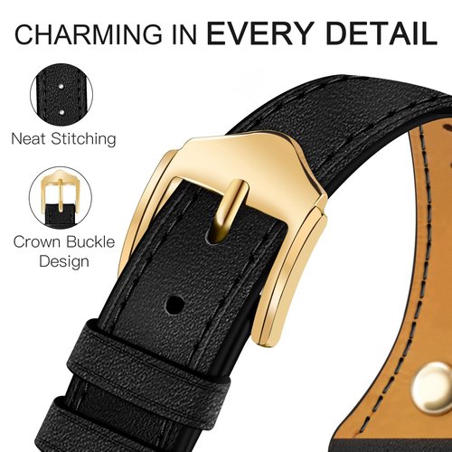 Slim Leather Bands Compatible with Fitbit Inspire 3 Bands, Charms, Feminine Design for Fitbit Inspire 2/1