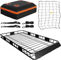 WEIZE Roof Rack Carrier Basket - Large 64" x 39" x 5" with Waterproof Bag & Cargo Net | Ideal for SUVs & Trucks