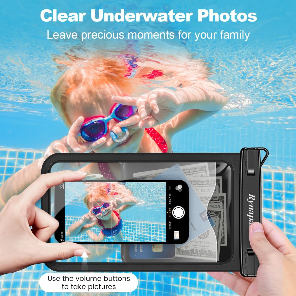 Rynapac Waterproof Phone Pouch - 2 Pack IPX8 Case for iPhone 17/16/15 Pro Max & Galaxy S26 Ultra | Touchscreen & Underwater Photography Essentials