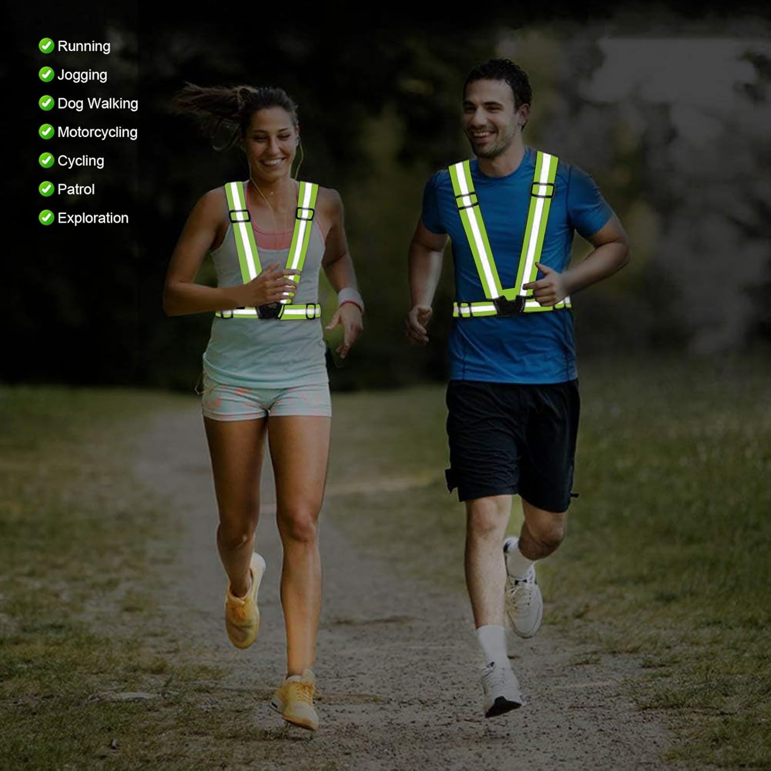 Skiennix Reflective Vest | High Visibility Safety Gear for Running, Cycling & Walking | Adjustable Fit for All Sizes