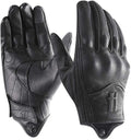 Harssidanzar Leather Motorcycle Gloves - Touchscreen Compatible for Men | GM028