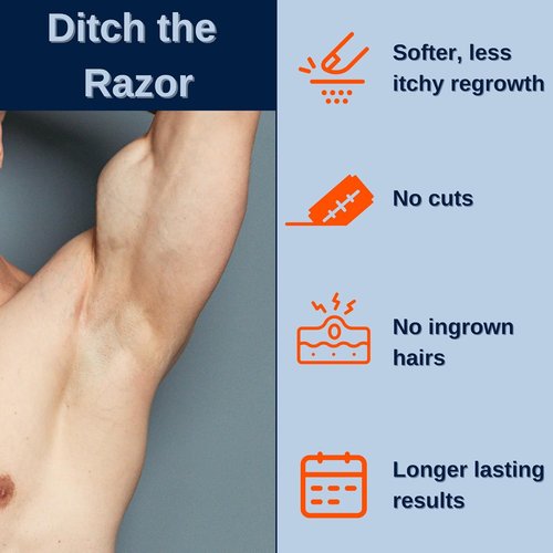 No Hair Crew Hair Removal Cream for Men - Painless & Soothing Depilatory for Coarse Body Hair, 100ml (2 Pack)