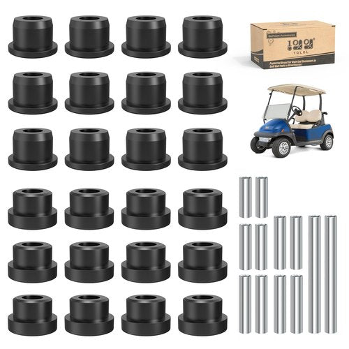 10L0L Complete Front Rear Leaf Spring A-Arm Shackle Bushing Kit for Club Car Precedent Golf Cart 2004-Up, Replace OEM 102288101, 102287601, 102287701, 102956201, 102506301, 102506401, 102506601