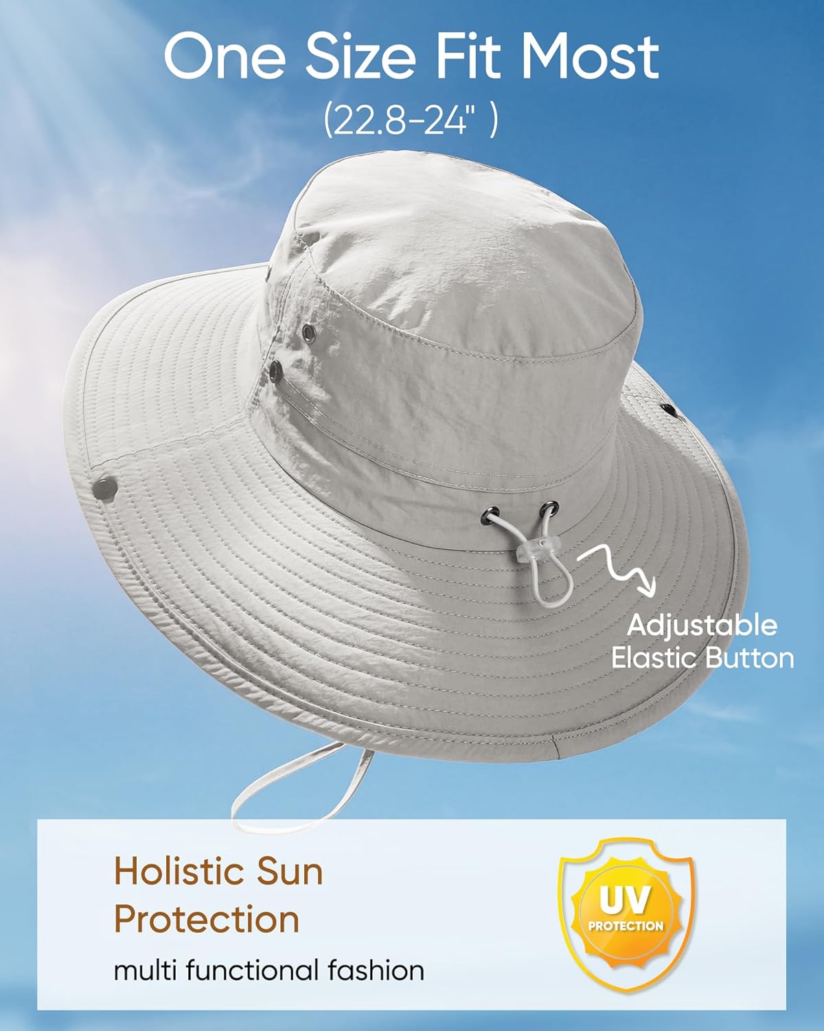 Skiennix Sun Hat - Wide Brim Fishing Hat for Ultimate Sun Protection | Perfect for Summer Outdoor Activities